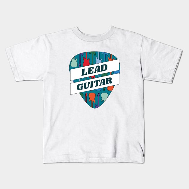 Lead Guitar Guitar Pick Kids T-Shirt by nightsworthy